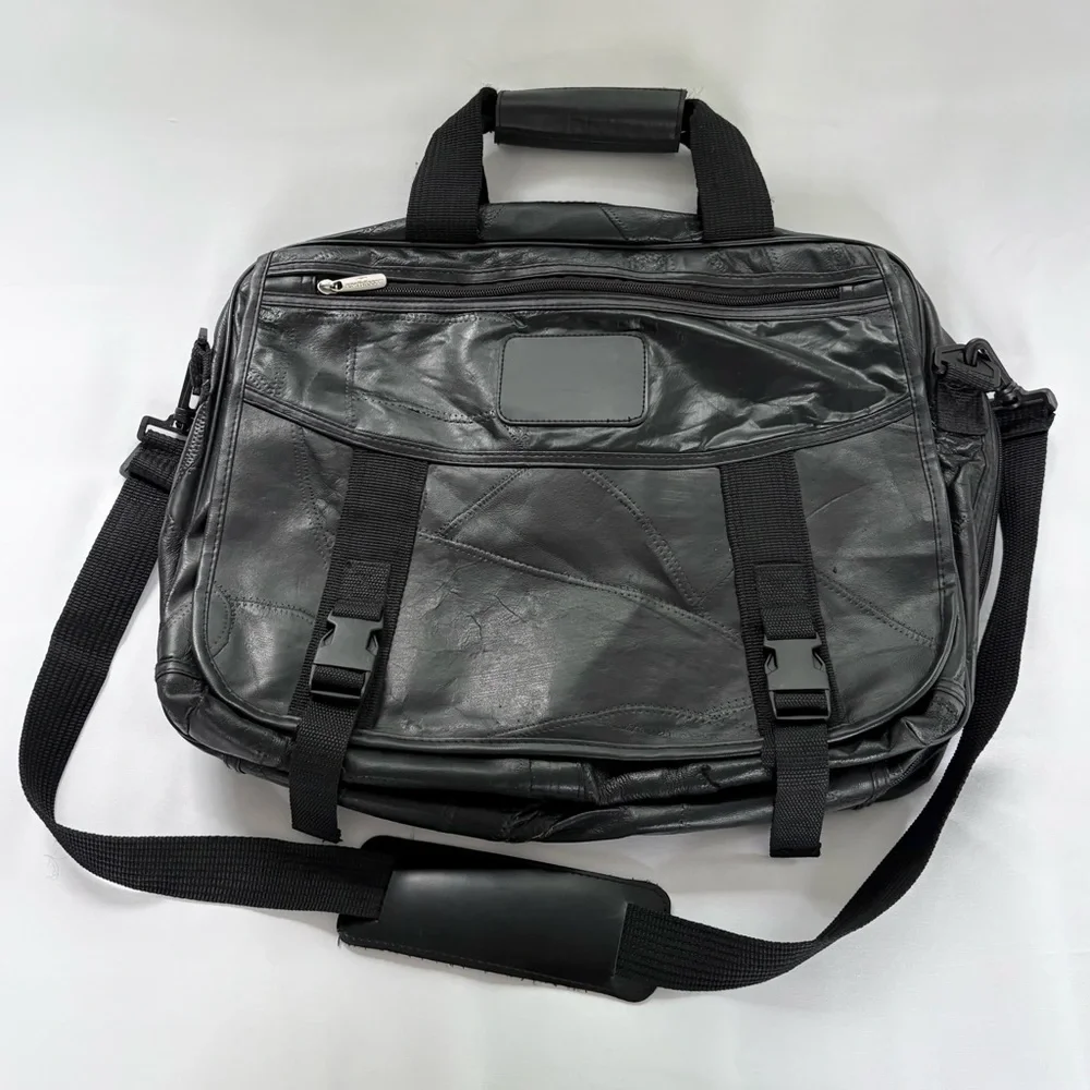 Black Leather Laptop Bag